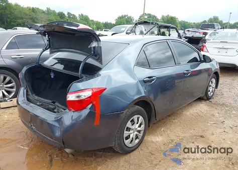 2016 Toyota Corolla Le из США, поврежденный, VIN 2T1BURHEXGC524676